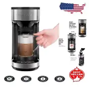 Froth + Brew 21oz Coffee Maker with Milk Frother – Compact & Versatile Design