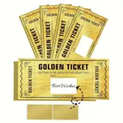 GOLDEN TICKET With Scratch off Panel to Reveal Message plus Envelope FREE POST