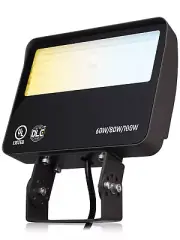3CCT LED Flood Light, Dusk to Dawn, 100W/80W/60W, Trunnion Mount