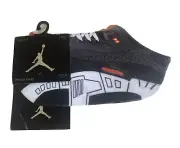 New Air Jordan Boys, Printed Sneaker 1 Pair Of Socks, White/Gray. Size 5-7.