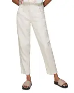 Whistles Linen Barrel Leg Trousers