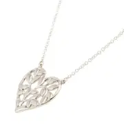 Tiffany&Co. Paloma Picasso Olive Leaf Heart Pendant Necklace 60022319 Silver Wom