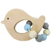 Hess Spielzeug Wooden 9.5cm Rattle Bird Play Toy Baby/Infant 0m+ Natural Blue