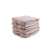 4pc Onkaparinga 45x65cm Cotton Flinders Bathroom Hand Towels 600GSM Pink Blush
