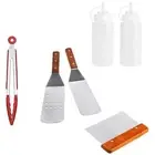 Griddle Accessory Tool Kit,Stainless Steel BBQ Grill and Griddle Spatulas8720