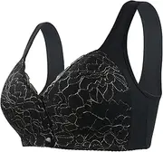 [Generic] Womens Sports Bra Women Sexy Lace Back Front Shaping Cup Adjustable Shoulder Strap Large Size Underwire Bra Woman Sports Bra