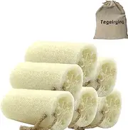 Loofah Sponge Exfoliating,6 Packs 100% Natural Loofa Large Back Scrubber for Men Women Bath Shower Body Skin Care Cleansing Luffa 5 inches Long