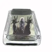 Glass Square Ashtray the 3rd Zombie Design-004 Walking Dead Gothic Horror Undead