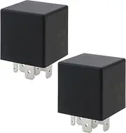 2pcs Car Wiper Relay 12V 20A 6Pin New Energy Battery Car Wiper Relay Automotive Truck Wiper Relay Replace Compatible with VW Black