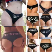 Funny Letter Sexy Lingerie G-string Briefs Underwear Panties Thongs Knickers