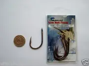 30 Live Bait Hooks 4x Strong Size 8/0- 30 Pieces Fishing Hooks