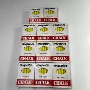 Omyacolor Vintage Yellow Dustless Chalk Sticks Easy Writing 12/Box (11 Boxes)