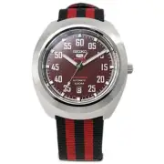 SEIKO 5 Sports SRPA87K1 Nylon Canvas Automatic Watch Limited Edition Red Retro