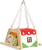 HardcorePet Rat Hammock, Dual-use for Hanging and Flooring, Detachable Felt Hammock, Suitable for Small Animals Such as Sugar Gliders, Hamsters, Birds, Parrots. (Red/White)
