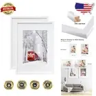 Classic White A2 Picture Frames Set - Wall Mount for Vertical/Horizontal Display