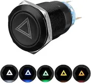 Upgrade Your Vehicle with Harpra 19mm 12V LED Push Button On/Off Switch - Perfect for Cars, Lorries, and Boats (Yellow)
