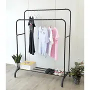 Heavy Metal Double Clothes Rail Hanging Rack Garment Display Stand Storage Shelf