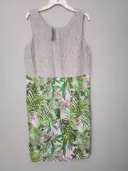 NEW Women's J. JILL tropical DRESS sleeveless lined linen $129 Size Medium