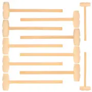 12 Pcs Wooden Hammer for Chocolate Heart Mallet Hand Training Toy