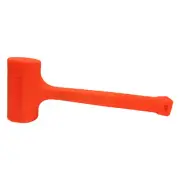 2 Lbs Dead Blow Rubber Mallet 13-1/2'' L Hammer Non-Marring Coating Neon Orange