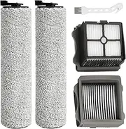 Ifloor3 Roller Brush Replacement for Tineco iFloor 3 and Tineco Floor One S3 Cordless Wet Dry Vacuum Cleaner (2 Brush Roller+2 HEPA Filters)