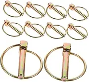 ROMISBABA Assorted Pin Rings 10pc Set Alloy Construction Locking Pin Assortment Kit for Tractors Trailers