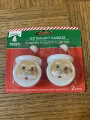 Christmas House LED Tealight Candles Santa