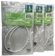 3 Pack of QVS USB1M-05M 1.6FT USB A TO 5PIN MICRO-B M/M Smartphone, Tablet, MP3