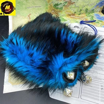 Talewhip Forge Dice Bag Blue/Black Fur - #TWF003 - Dice Bags