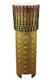 Ngoma Drum with Kente Cloth Finish Model TDD-NGD WS