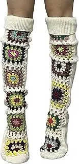 [Fiacafyo] Women's Wool Knitted Thigh High Socks Cable Fluffy Fall Winter Warm Boot Socks Over-the-Knee Stockings Leg Warmers