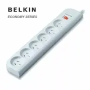 Belkin F9E600VAU2M 6 Way Outlet Economy Surge Protector PowerBoard Wallmountable