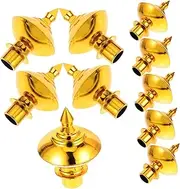 Parliky 10pcs Outdoor Flag Pole Ball Toppers Elegant Lightweight Flagpole Replacement Parts Resistant Finial for National and Advertising Flag Poles