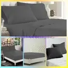 Ultimate Deep Wall Bed Sheets 1000TC Egyptian Cotton AU Sizes Grey Solid