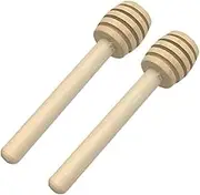 UTHCLO 50pcs Honey Stirrer with Dipper Honey Container and Dipper Pure Jam Syrup Honey Stirring Spoon Honey Stir Sticks Wooden re-usable