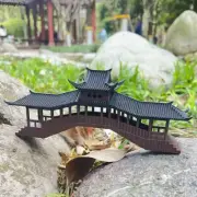Gallery Bridge Printing Ancient Architecture Model Decoration Micro Landscape