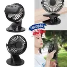 Portable 360° Fan Travel USB Rechargeable Clip On Desk Pram Travel Cooling Fan