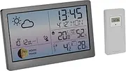 TFA Dostmann Luna Sky 35.1169 Wireless Digital Weather Station with Outdoor Sensor, Temperature Humidity Meter, Air Pressure Display, Moon Phase, Colour Display with Colour Gradient, Outdoor