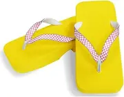Hajime(一歩) [One Step] [Hajime] Geta Geta Clogs, Soft and Water Resistant, Made of Sponge, 11.2 inches (28.5 cm), YL/Checkered x Pink, Checkered x Pink (Strawberry Pine x Pink/28.5), Strawberry × Pink, 28.5 cm