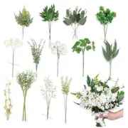 Artificial Greenery Stems Box Set 45pcs with 13 Kinds of Fake Greenery Fake