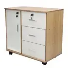Sideboard Buffet Cabinet with Lock Removable Wheel Anti Theft Wood Bedroom Table