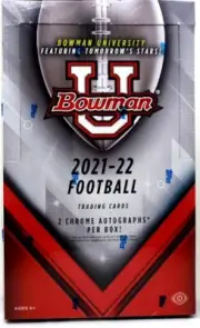 2022 BOWMAN UNIVERSITY FOOTBALL HOBBY 12 BOX CASE BLOWOUT CARDS