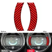 For Mini Cooper F54 F55 F56 F60 Red Carbon Fiber GPS Navigation Panel Cover Trim (for: Mini)