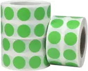 Color Coding Labels Light Green Round Circle Dots Bulk Pack for Organizing In...