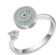 Women Fidget Jewelry - Adjustable Spinner Rings for Women Men - Fidget Toy, Stylish Fidget Jewelry, Adult Rolling Ring for Lovers, Holidays, Families