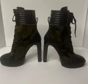 DKNY Steffi Camo Stiletto/Platform Booties -Women’s Size 7-New in Box