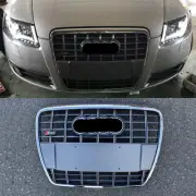 S6 Style Chrome Ring Strip Gray Front bumper Grille Fit For Audi A6 C6 2005-2011 (for: Audi)