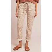 NEW Anthropologie The Wanderer Leopard/Animal Print Utility Pants Sz 28