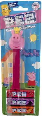 Peppa Pig PEZ Dispensers - Pincess Peppa Candy Made in USA New!