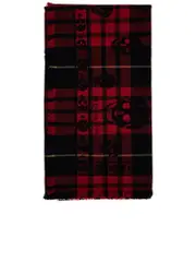 Alexander Mcqueen Tartan Wool Skull Scarf